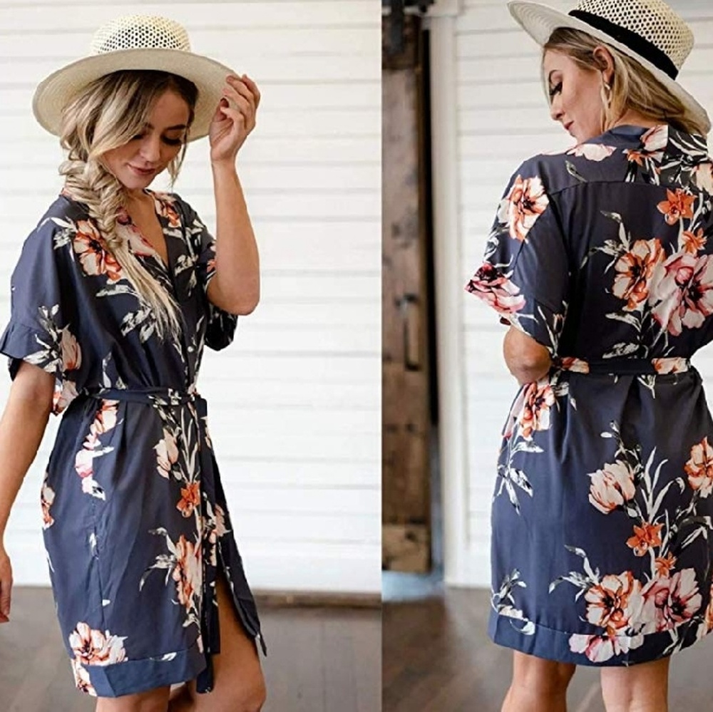 🆕 Floral Mini Shirt Dress~LAST ONE(Sm)